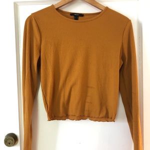 Forever 21 cute mustard crop top